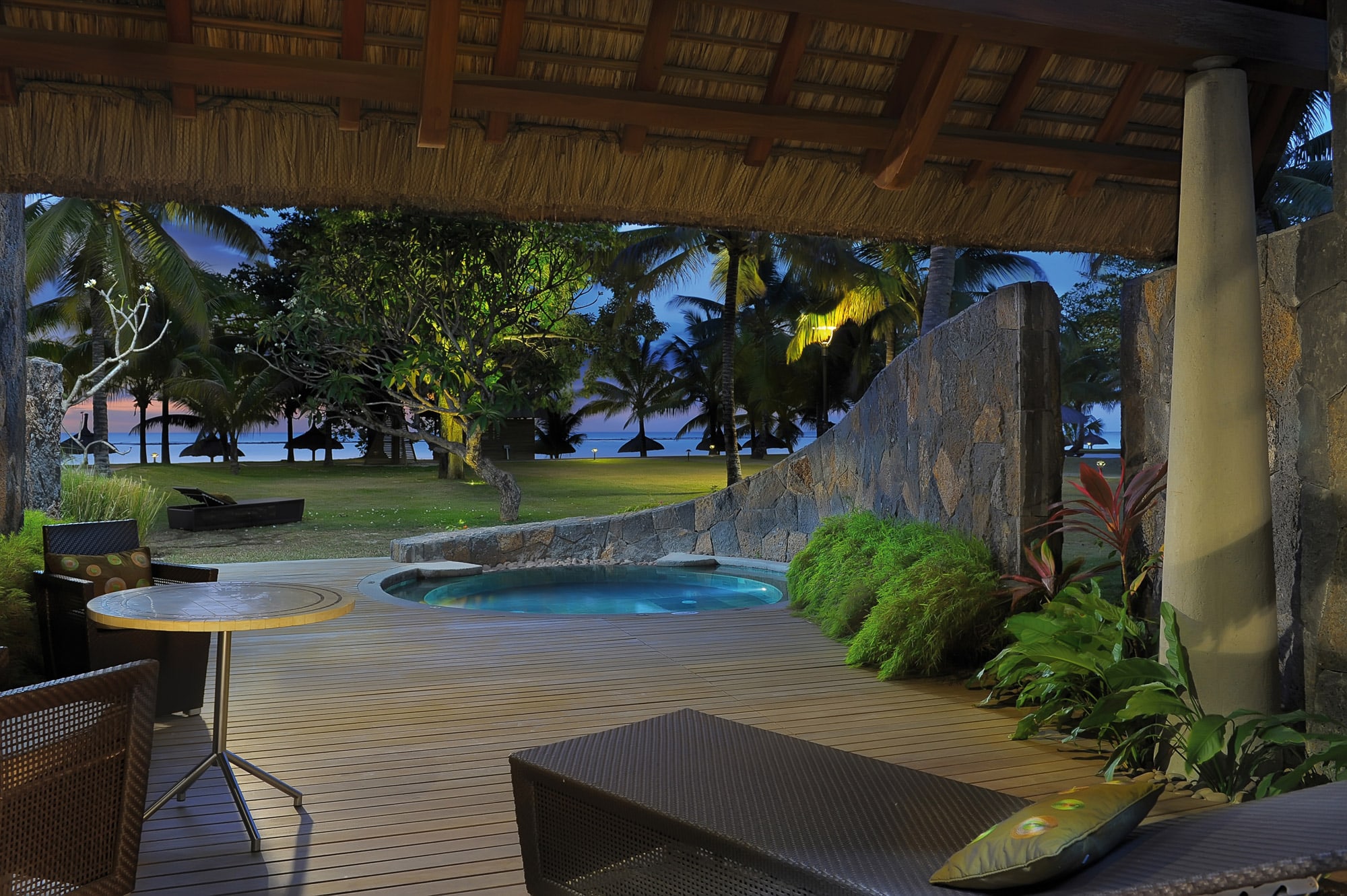 trou aux biches beachfront suite with pool